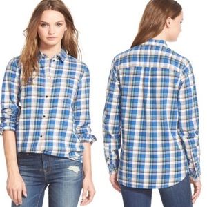 Madewell Tulsa Plaid Slim Boyshirt E0335